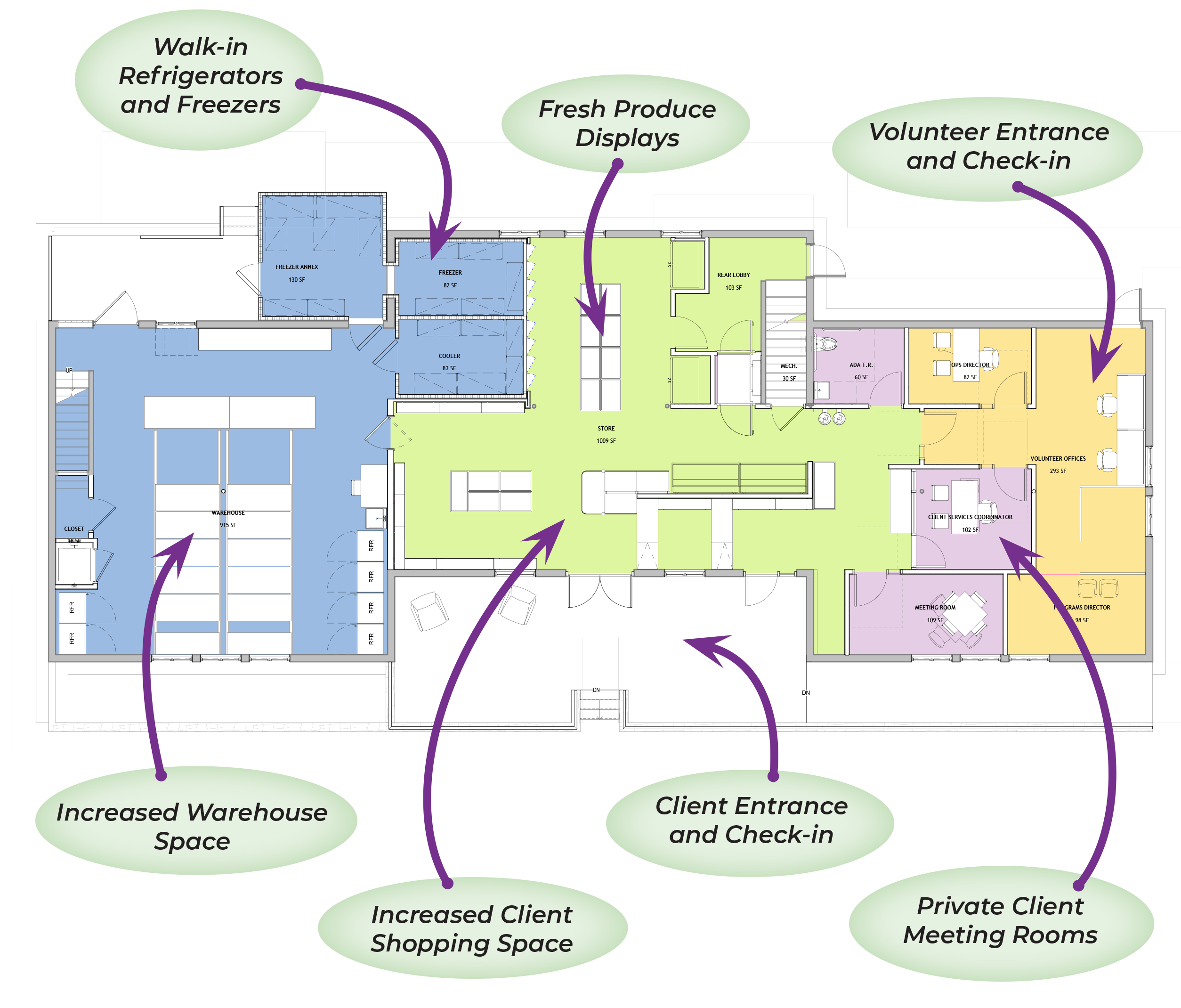 FFP_Building 1stFl Plan- rough first floor franklin food pantry schematic