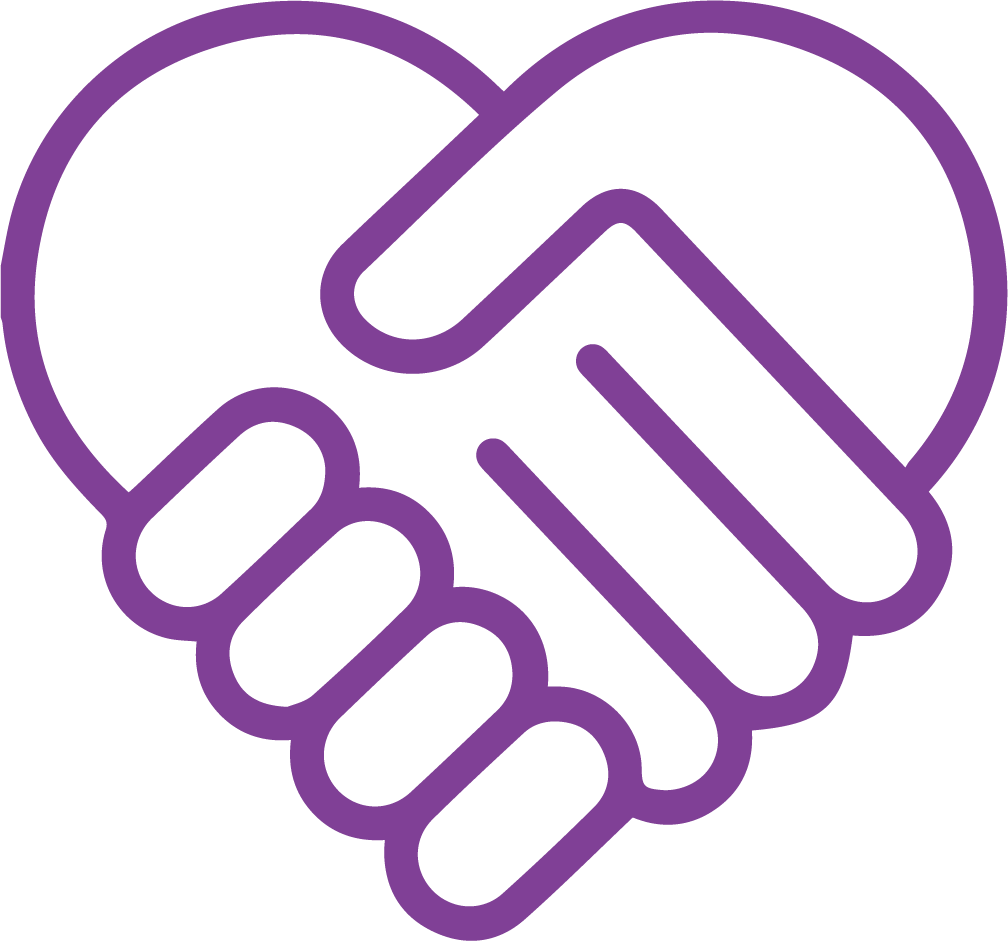 Volunteer Stat Volunteer symbol, hands shaped into a heart
